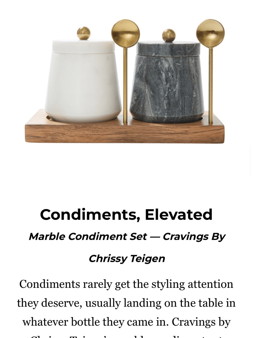 Marble Condiment Set in Blue and Orange